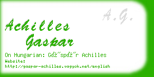 achilles gaspar business card